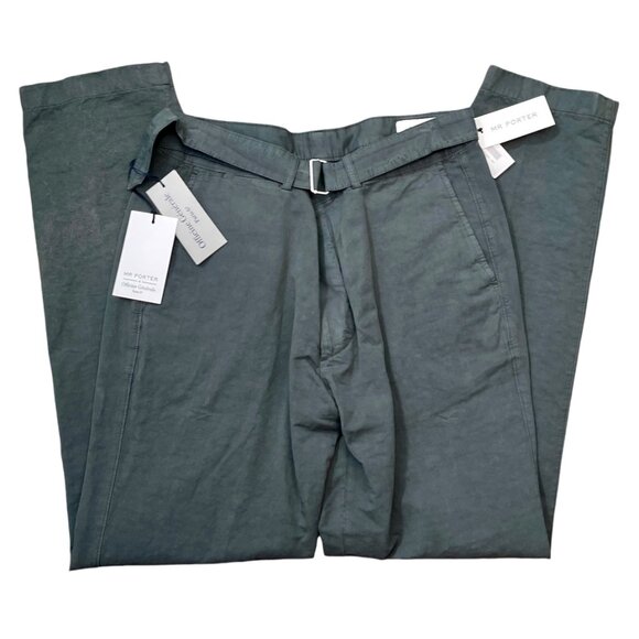 Officine Generale Julian Slim-fit Garment-dyed Trousers Graphite Sz36 NWT - Picture 5 of 5